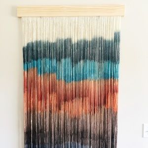 Handmade dip dyed fiber art